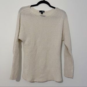 a.n.a Cream w/ Sparkle Sweater Size Small